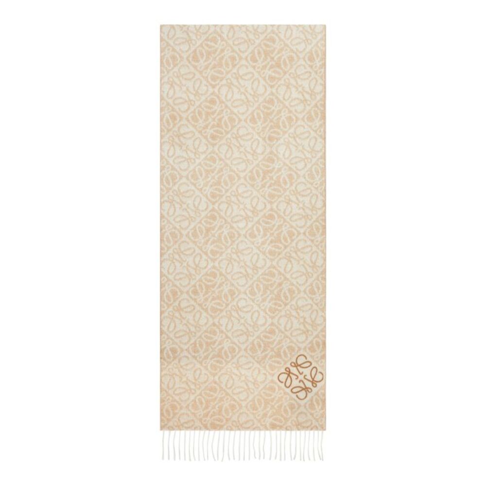 Loewe Women Anagram Wool And Cashmere Scarf